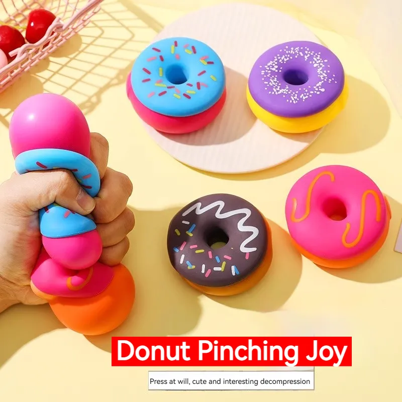 Creative vent toys decompression donut pinch music children play house food toys simulation western desserts