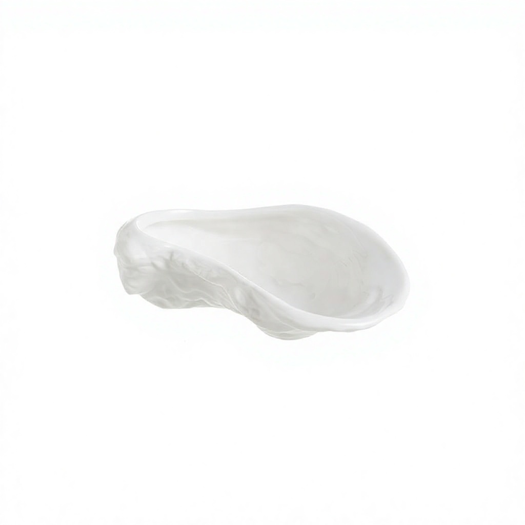 Assiette huître blanche