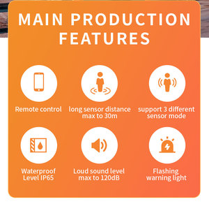Alarmas inalámbricas para exteriores APP Sensor de movimiento de distancia de detección ajustable para Seguridad pública Material metálico Alarma antirrobo duradera - Product Image 4