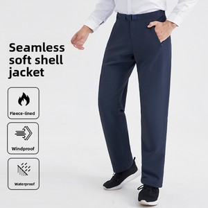 Gamma Unisex Outdoor Softshell Broek Voorraad Fleece Gevoerde Vogelhuisje Winddichte Slijtvaste Casual Rechte Pijpen Wandelbroek - Product Image 4