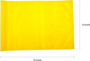 कम कीमत थोक कस्टम लोगो गोल्फ फ्लैग कस्टम 35*50 सेमी 300d ऑक्सफोर्ड कपड़े डबल पक्षीय कार्यकौशल उत्कृष्ट गोल्फ ध्वज - Product Image 3