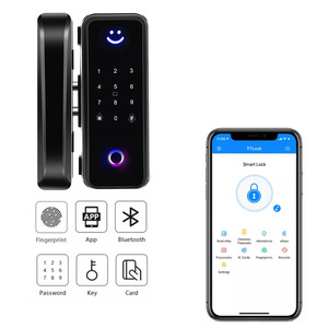 Smart Glass Türschloss Finger abdruck Biometrisches Passwort IC-Karte Keyless Lock - Product Image 6