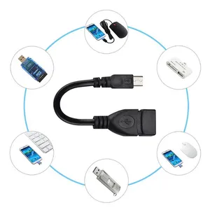Micro USB 5 pines macho a USB 2,0 hembra adaptador OTG convertidor Cable para Android teléfono móvil tableta para ratón teclado - Product Image 3