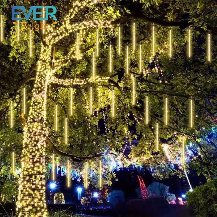 Großhandel 10 teile/satz Meteor Regen dusche Laserlicht Solar Baum Lichter Ce & rohs Weihnachten Led Outdoor Ip65 2 Jahre 30000 85 Dc12v