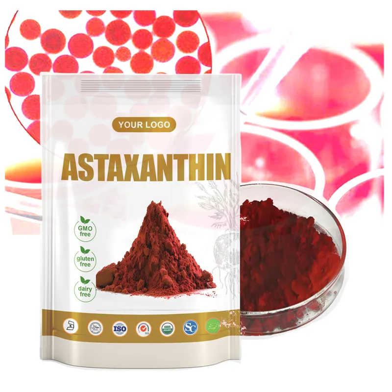 Prix de gros astaxanthine de qualité alimentaire pure en vrac naturel soluble dans l'eau 10% poudre d'astaxanthine