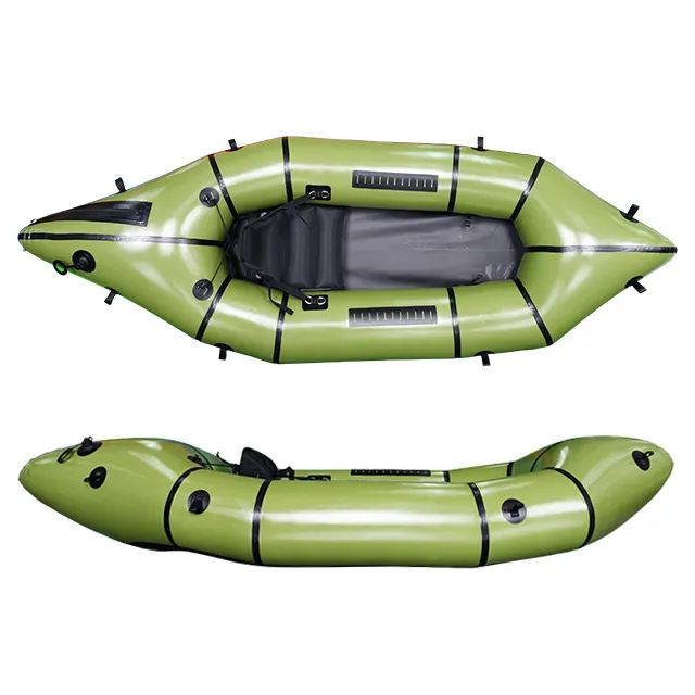 Bateau à rames gonflable en TPU léger, eau blanche, packraft