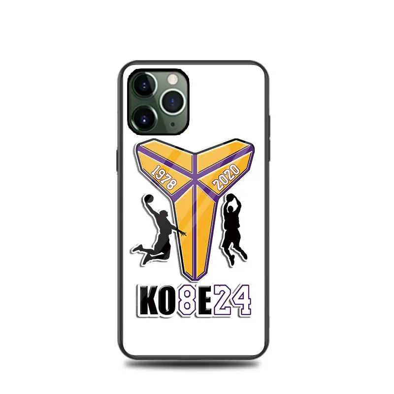 Новый Чехол для мобильного телефона NBA Kobe Bryant iPhone 13 Lakers 12pro max стеклянный защитный чехол 11 подходит