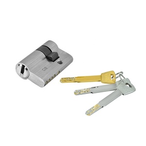 Yüksek güvenlik avrupa profil silindir inşaat anahtarı, 50mm, anahtar + anahtar, 2 satır pimleri + pin pin + yılan kama - Product Image 1