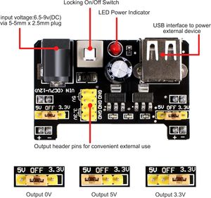 Miuzei elektronik eğlenceli kiti 830 kravat-puan Breadboard modülü hassas potansiyometre direnç ahududu Pi için uyumlu LED - Product Image 5