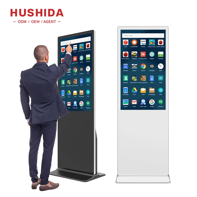 Panneau d'affichage numérique HUSHIDA 55 pouces, kiosque à écran tactile, affichage numérique lcd