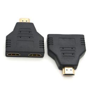 Female Adapter One Divided Into Two <strong>Computer</strong>-<strong>Tv</strong> Connection Hd Conversion Plug Gold - Product Image 4