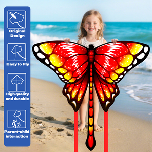 Dịch vụ tùy chỉnh giá rẻ ngoài trời bướm in động vật diều đồ chơi trẻ em người mới bắt đầu đầy màu sắc dễ dàng bay diều bay cho trẻ em - Product Image 3