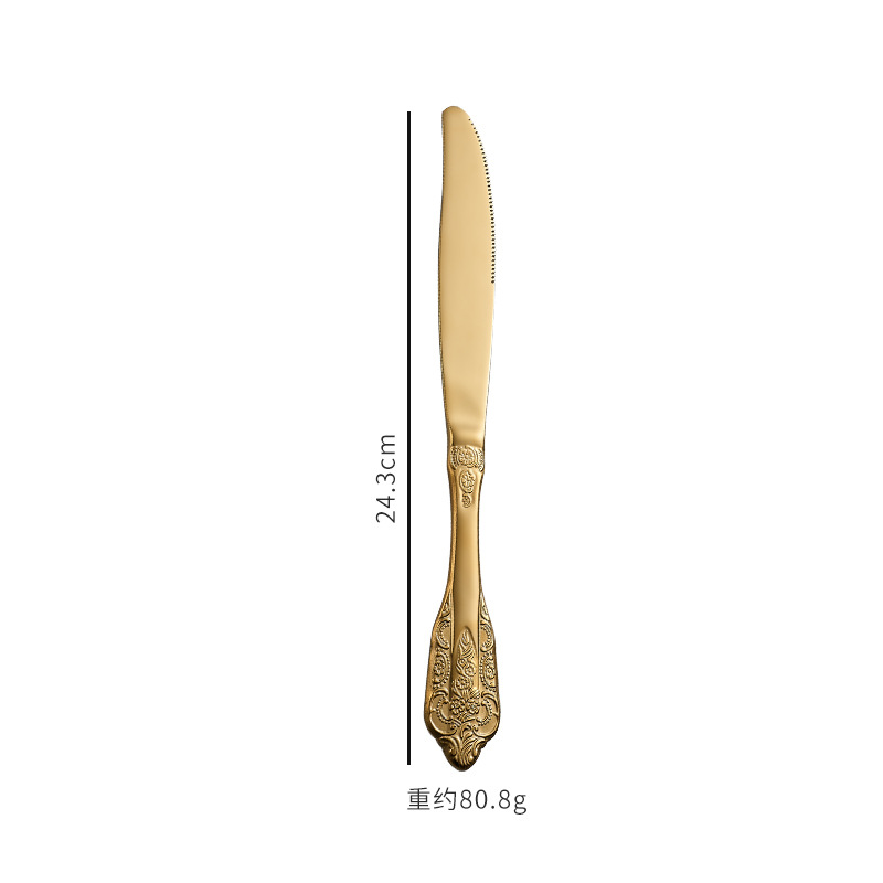 Golden dining knife