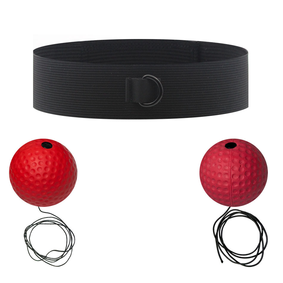 Knitted headband red-soft ball-red-hard ball