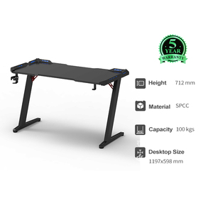 Mesa de Juegos de ordenador en forma de Z personalizada G25, escritorio de juego de estudio de altura fija eléctrica con gancho de luz RGB, portavasos para oficina en casa - Product Image 2