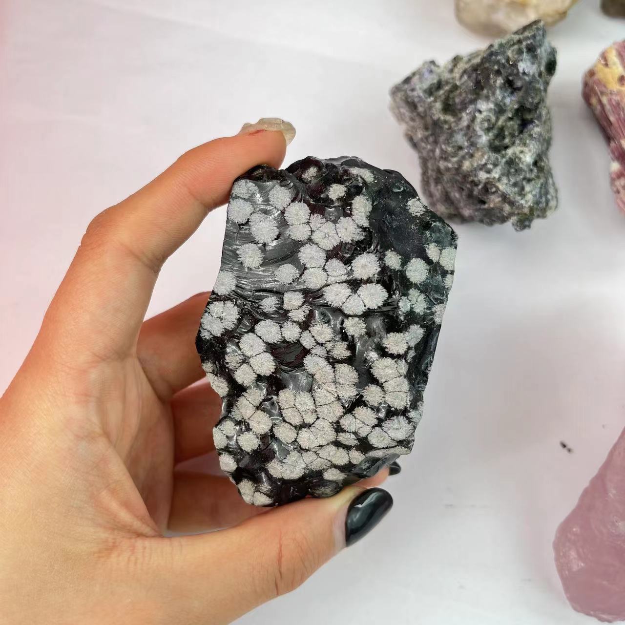 obsidienne flocon de neige