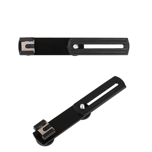 Soporte horizontal para cámara Mini Flash Mount Bar Rail con tornillo de 1/4 "para cámara DSLR Luz LED Flash Light Micrófono - Product Image 1
