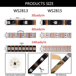 แถบไฟ LED อัจฉริยะ rgbic 5050 WS2812B WS2812ระบุที่อยู่ได้แบบแยก DC5V 30/60/144พิกเซล /LED/m - Product Image 4