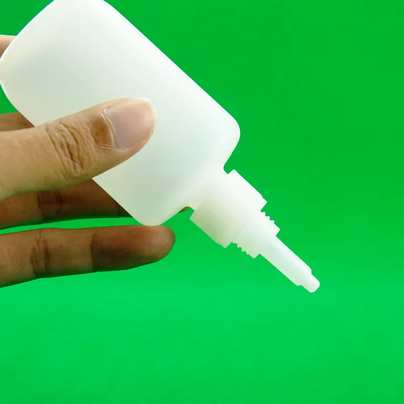 Botella de superpegamento de cianoacrilato cuentagotas de plástico vacío con tapa e impresión de logotipo para sellado y embalaje de adhesión