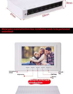 IP-система видеодомофона с сенсорным экраном, профессиональный видеодомофон для многоквартирных домов с 7-дюймовым внутренним монитором - Product Image 3