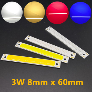 <strong>LED</strong> COB Light Strip Bulb 8 X 60mm 3W <strong>LED</strong> Car Light Source Chip DC 3V <strong>DIY</strong> Lamp Red Blue Warm White Cold White Color - Product Image 2