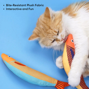 Juguete realista para gatos en forma de pez, juego automático, hierba gatera, fabricación de sonido, felpa interactiva, regalo de entretenimiento de larga duración, suministros para gatitos