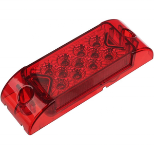 2&quot; <strong>X</strong> 6&quot; Rectangular 13 Diode LED Side Marker Clearance <strong>Lights</strong> W/reflector Surface Mount Multi Faceted Rectangle Truck Trailer - Product Image 4