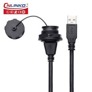 Cnlinko ตัวเชื่อมต่อ2.0 4Pin Ip68กลางแจ้งความเร็วสูงตัวเมีย USB 2.0ซ็อกเก็ตสายชนิด USB กันน้ำ - Product Image 2