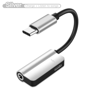 高品质USB C型二合一音频电缆3.5毫米插孔耳机辅助耳机适配器聚氯乙烯护套直径投影仪 - Product Image 3