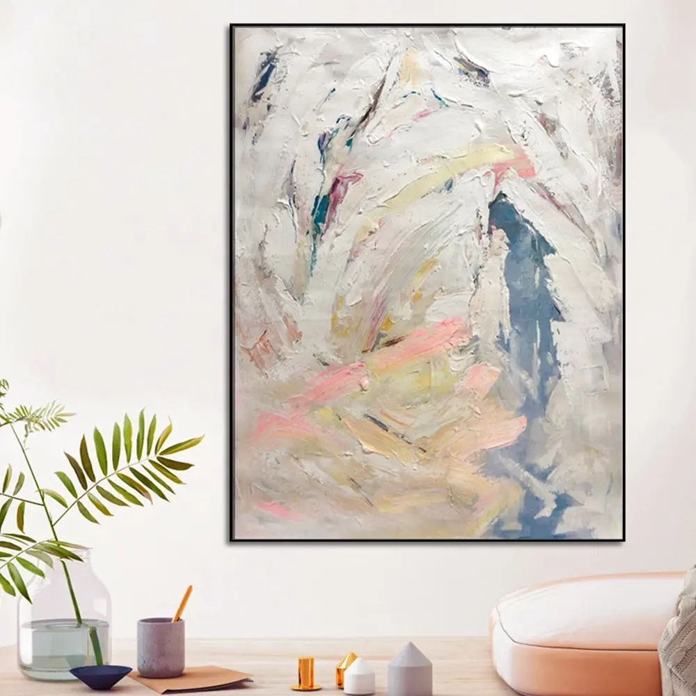 HUACAN 100% pintura al óleo abstracta pintada a mano sobre lienzo en sala de estar decoración de arte de pared moderna pintura sin marco