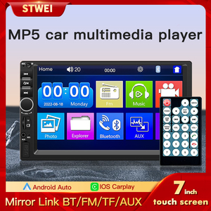 Araba multimedya MP5 7 inç tam ekran dokunmatik radyo uzaktan kumanda Bluetooth USB FM oynatma Stereo çalar kablolu telefon bağlantı BT TF - Product Image 2