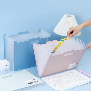 Xách tay 13-inch dọc tập tin chủ mở rộng phân vùng PP nhựa dữ liệu tập tin lưu trữ túi cho sinh viên học tập văn phòng - Product Image 5