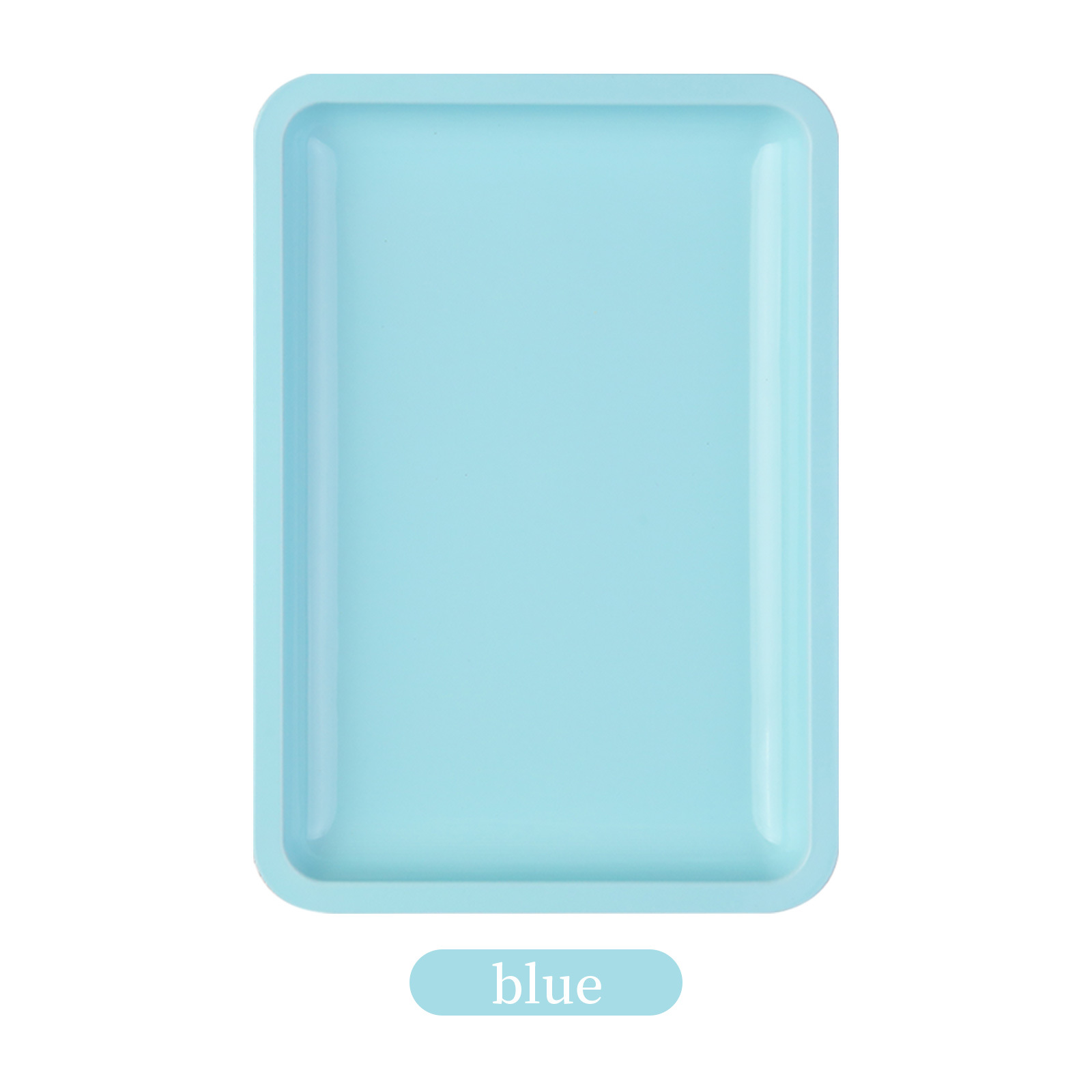 Plateau de rangement carré bleu
