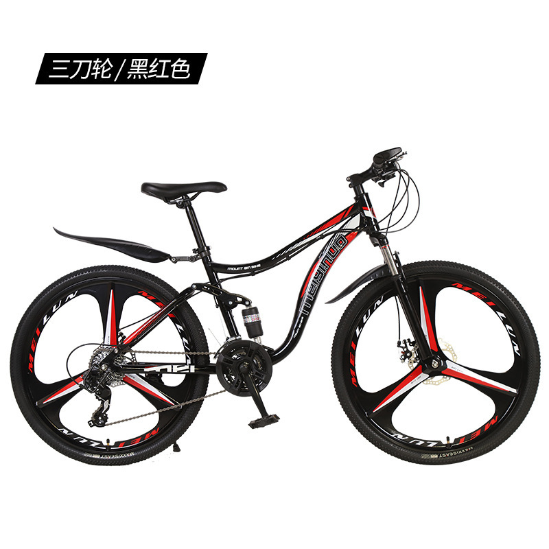black and red-three-blade integrated wheel