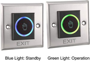 <strong>IR</strong> Touchless Door Release <strong>Exit</strong> <strong>Button</strong> NO/NC/COM Sensor Switch with LED Indicator for Access Control 86mmx86mm Panel 12V 3A - Product Image 5