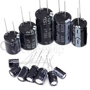 20pcs 10V 16V 25V 63V 100V 250V 400V 450铝电容器1uF 2.2uF 3.3uF 4.7uF 6.8uF 10uF 22uF 33uF 47uF 68uF 100uF 220uf - Product Image 1