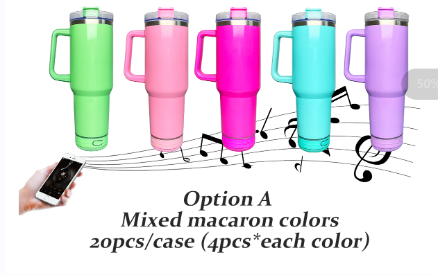 Couleurs mélangées de macaron Haut-parleur 40oz