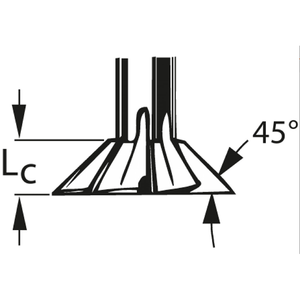 Milling Carving <strong>Cutter</strong> Dovetail Milling <strong>Cutter</strong>, Form C 45 Degrees 16 mm for Milling Machine - Product Image 2