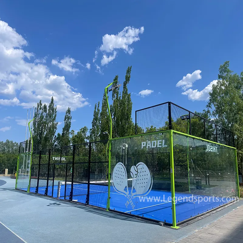 Lengedsportsパデルメーカーパノラマ屋内パドルテニスコート腹筋フレームCancha De Padel