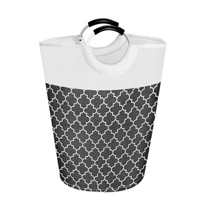 Nhà có thể gập lại vải giặt giỏ công suất lớn nhôm xử lý hiện đại bóng lưu trữ bin cho quần áo bẩn bán buôn - Product Image 5