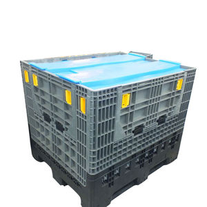 1200 מדידה גדולה 1000*975 מ "מ פלסטיק תעשייתי stackable מתקפל קופסא מזרן עם כפים