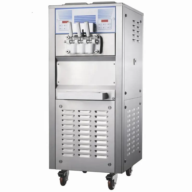 Dondurma makinesi 3 tatlar gökkuşağı dondurma yapma automic iş ticari kullanım