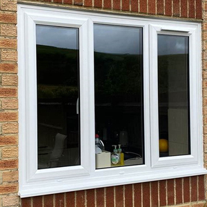 White and Simple PVC Sliding <strong>Window</strong> with Smooth Opening and <strong>Closing</strong> - Product Image 5