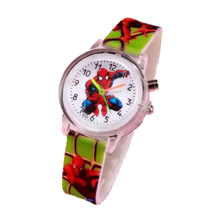 ร้อนขายเดอร์แมนนาฬิกาแฟลชส่องสว่างที่มีสีสันแสงนาฬิกาข้อมือตัวชี้รอบนาฬิกา