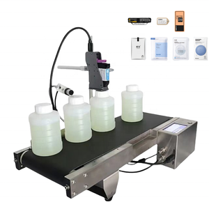Mini máquina de impresión Impresión de fecha Codificación Máquina de etiquetado de tarros Impresora de inyección de tinta para máquinas de codificación de tapas de botellas Línea de producción