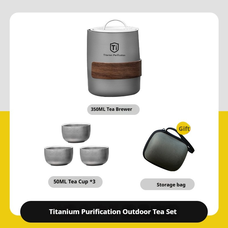 Cafetera de té plateada de 350 ml + taza de té de 50 ml * 3