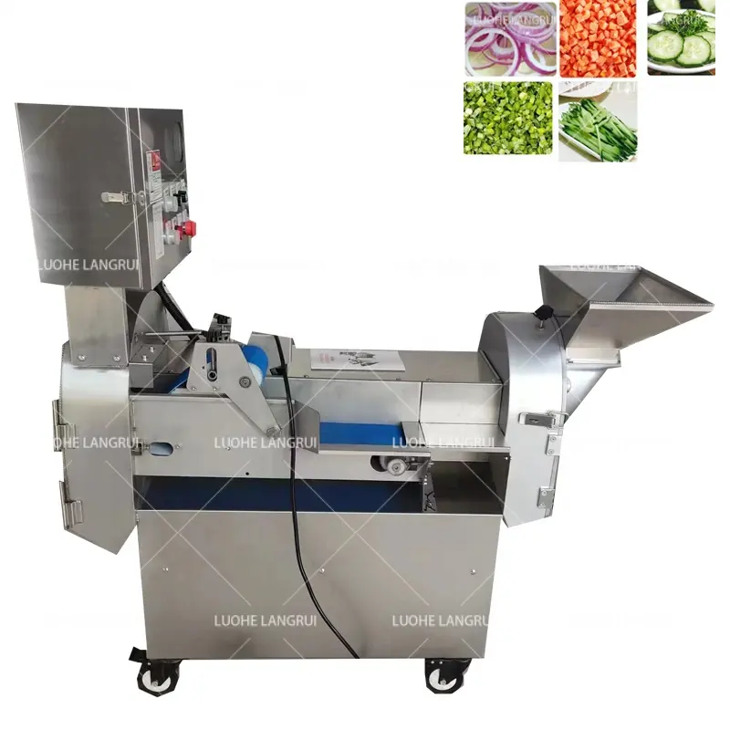 Broyeur de légumes industriel électrique automatique cube frites oignon noix de coco copeaux coupe trancheuses machine commerciale