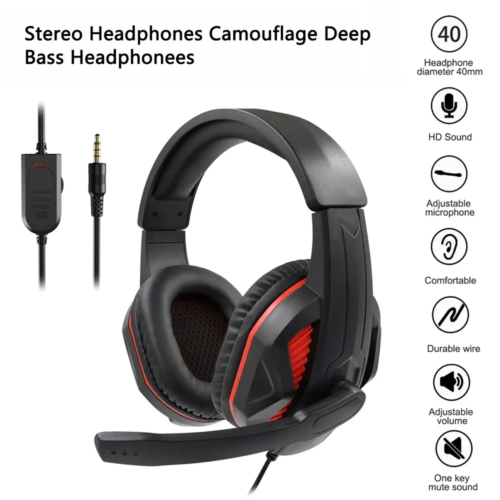 Hot Product Wired Headset Earphone OEM Headphones Gaming With Microphone for PC Computer Accessories Electronics