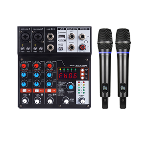 Sistema de consola mezcladora de audio profesional Consola de mezcla de interfaz de audio profesional de 4 canales con micrófono inalámbrico - Product Image 3