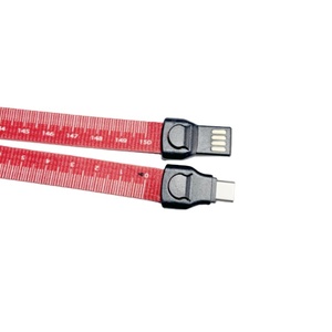 C型手机充电数据线带图案打印的扁平电缆定制USB数据线 - Product Image 1